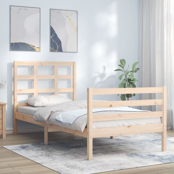 vidaXL Cadre de lit sans matelas bois massif