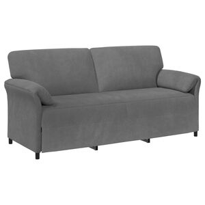vidaXL Sofa 3 places Gris fonc&eacute; 198 x 83 x 95 cm Velours