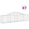 vidaXL Paniers &agrave; gabions arqu&eacute;s 7 pcs 200x30x40/60 cm Fer galvanis&eacute;