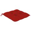 vidaXL Chaises de jardin lot de 6 et coussins rouge bois teck solide
