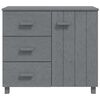 vidaXL Buffet HAMAR Gris foncé 90x40x80 cm Bois massif de pin