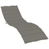 vidaXL Coussin de chaise longue gris fonc&eacute; m&eacute;lang&eacute; 200x50x4 cm tissu