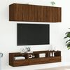 vidaXL Unit&eacute;s murales TV 5 pcs ch&ecirc;ne marron bois d'ing&eacute;nierie