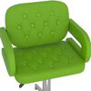 vidaXL Chaise pivotante de bureau Vert Similicuir