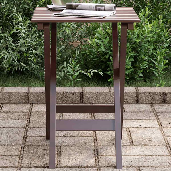 vidaXL Table d’appoint pliable marron bois de peuplier massif