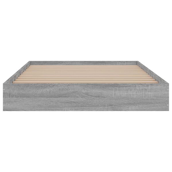vidaXL Cadre de lit sans matelas sonoma gris 90x190 cm