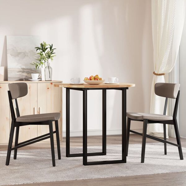 vidaXL Dessus de table rond Ø80x2 cm bois massif d'acacia