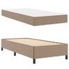 vidaXL Cadre de lit avec matelas Cappuccino 100 x 200 cm tissu