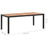 vidaXL Meuble à dîner d'extérieur 9 pcs Résine tressée et acacia Noir
