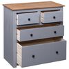 vidaXL Buffet Gris 80x40x83 cm Pin Gamme Panama