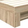vidaXL Cadre de lit Ch&ecirc;ne Sonoma 100 x 200 m Bois d'ing&eacute;nierie