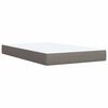vidaXL Sommier &agrave; lattes de lit avec matelas Taupe 120x200 cm Tissu