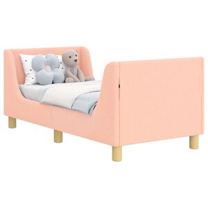 vidaXL Cadre de lit pour tout-petit avec tête de lit Rose 70 x 140 cm