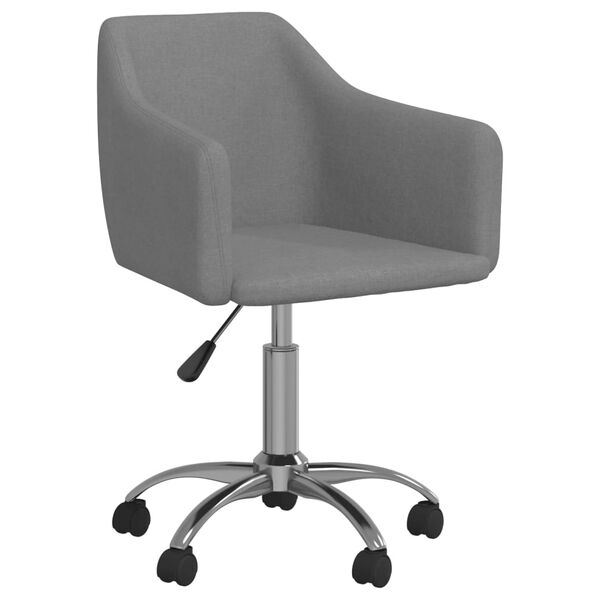 vidaXL Chaises pivotantes &agrave; manger lot de 6 Gris clair Tissu