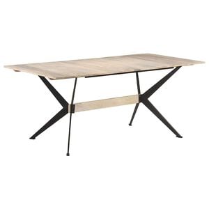 vidaXL Table &agrave; manger 180x90x76 cm Bois de manguier massif