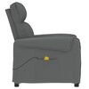 vidaXL Fauteuil de massage Gris fonc&eacute; Tissu