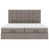 VidaXL Cadre de lit ottoman avec matelas taupe 200x200cm tissu