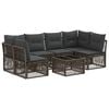 vidaXL Ensemble de canap&eacute; de jardin 7 pcs Gris polyrotin