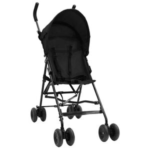 vidaXL Poussette b&eacute;b&eacute; Anthracite et noir Acier