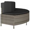vidaXL Bancs de spa avec coussins 2 pcs gris r&eacute;sine tress&eacute;e