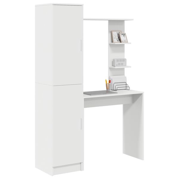 vidaXL Bureau 2 pcs Blanc