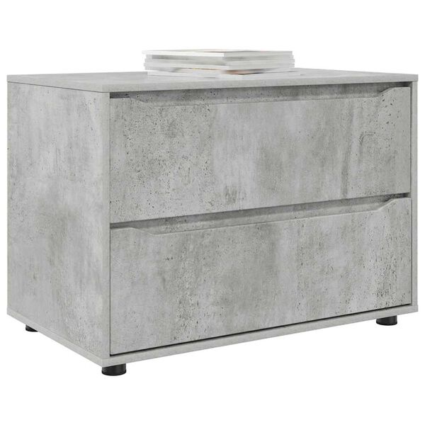 vidaXL Armoire de rangement Gris b&eacute;ton 80 x 48 x 57 cm