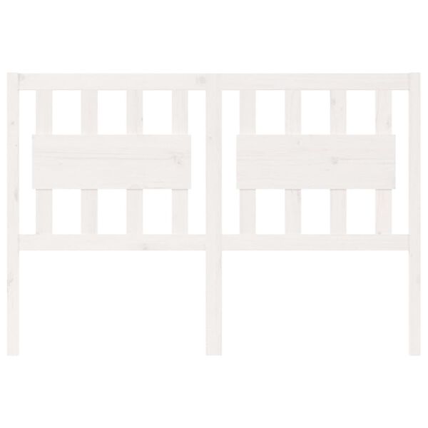 vidaXL T&ecirc;te de lit Blanc 145,5x4x100 cm Bois massif de pin