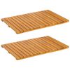 vidaXL Tapis de bain Uni Marron 60 x 40 cm Bois d'Acacia Massif