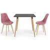 vidaXL Ensemble de salle &agrave; manger 3 pcs Rose