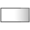 vidaXL Miroir LED de salle de bain Gris brillant 80x8,5x37cm Acrylique