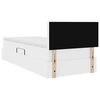 vidaXL Lit avec rangement et matelas Blanc pur 100 x 200 cm