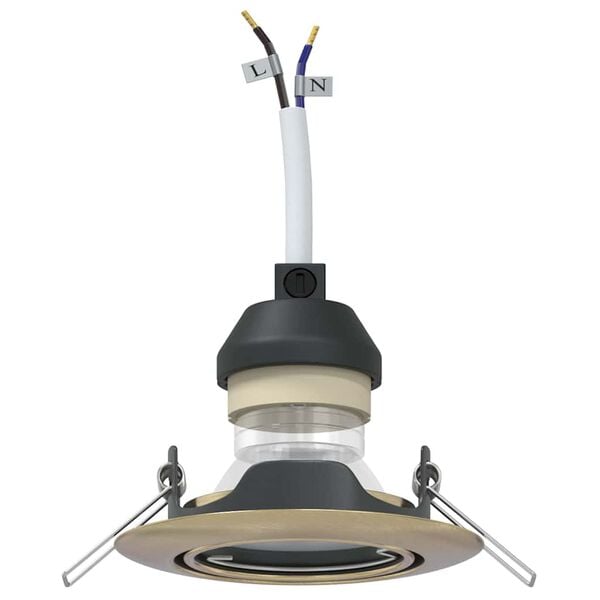 vidaXL Projecteur 24 pcs Laiton 9 x 9 x 2,5 cm Métal