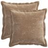 vidaXL Housse de coussin 2 pc HOUTEN Marron 50 x 50 cm Tissu Chenille