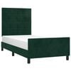 vidaXL Cadre de lit sans matelas vert fonc&eacute; 80x200 cm velours