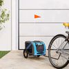vidaXL Remorque de v&eacute;lo pour animaux de compagnie bleu et gris