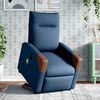 vidaXL Fauteuil inclinable de massage électrique bleu tissu