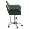 vidaXL Chaise pivotante de salle &agrave; manger Vert fonc&eacute; Velours