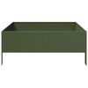 vidaXL Lit sur&eacute;lev&eacute; de jardin vert olive 100x100x25 cm acier