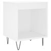 vidaXL Table de chevet Blanc 40x35x50 cm Bois d&rsquo;ing&eacute;nierie