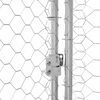 vidaXL Kennel pour Chiens 4 pcs Argent&eacute; 8 x 2 x 2 m Acier galvanis&eacute;