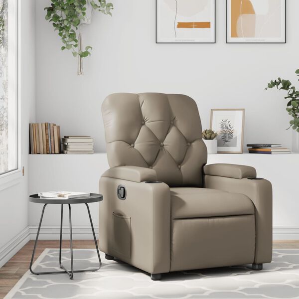 vidaXL Fauteuil inclinable Cappuccino Similicuir