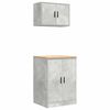 vidaXL Armoires de garage 2 pcs gris b&eacute;ton bois d'ing&eacute;nierie