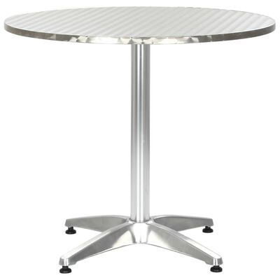 vidaXL Table de jardin Argenté 80x70 cm Aluminium