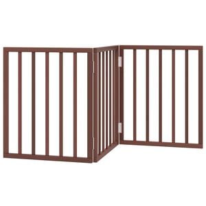 vidaXL Barri&egrave;re pour chien pliable 3 panneaux 150 cm bois de peuplier