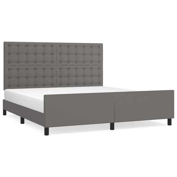 vidaXL Cadre de lit sans matelas gris 160x200 cm similicuir