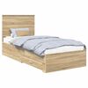 vidaXL Cadre de lit Ch&ecirc;ne Sonoma 90 x 200 cm Bois d'ing&eacute;nierie