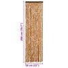 vidaXL Rideau anti-mouches ocre et blanc 56x200 cm chenille
