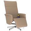 vidaXL Fauteuil inclinable de massage repose-pieds cappuccino