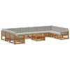 vidaXL Ensembles de canap&eacute;s avec coussin 11 pcs Bois d'Acacia Massif
