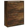 vidaXL Armoire &agrave; chaussures Ch&ecirc;ne fum&eacute; 63x24x81 cm Bois d'ing&eacute;nierie
